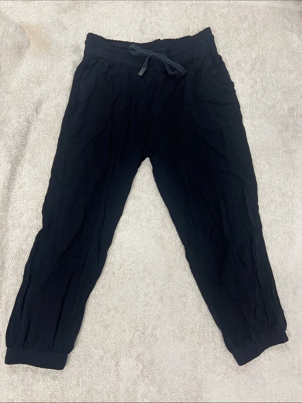 Black Drawstring Jogger Pants